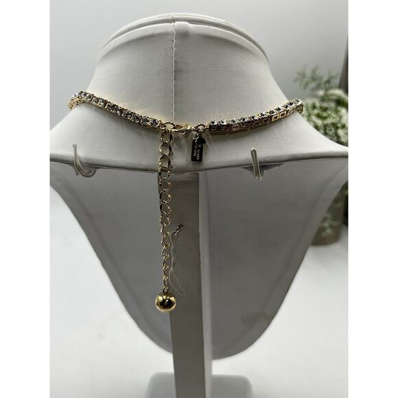 KATE SPADE NEW YORK "Draped Jewels" Blush MultiShaped Clear Rhinestone Necklace - Picture 5 of 16
